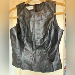 Rena Rowan Black Leather Vest